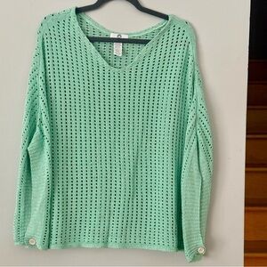 Big Buddha Mint Green Sweater Poncho